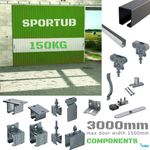 Sliding Heavy Door Track Garage, Barn,Industrial, Workshop Door Heavy Duty 150kg