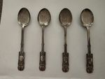 Set of 4 Rare Liberty & Co Sterling Silver "Medea" Spoons, Archibald Knox 1928