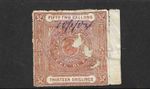 New Zealand 1883 BEER DUTY stamp 52 gallons, 13/- used 1904