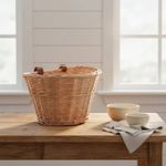 Woven Willow Basket Vintage Appearance Front Bike Basket for Cycling