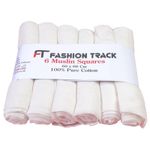 100% Cotton Baby Muslin Squares | Soft Burp Cloths | Newborn Essential (66x66)