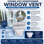 Portable Air Con Window Vent Adapter Connector AC 150mm - 6" - 3D Printed - UK