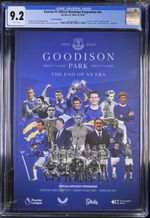 Everton v Southampton Final Game at Goodison Park Programme Graded 9.2 POP 1