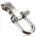 550 Paracord Survival Bracelets Metal Buckle Steel Shackles Adjustable U-Type