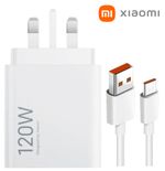 Original Xiaomi 120W USB Fast Charger UK Plug 6A Type-C Cable For Xiaomi Redmi