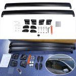 FOR TESLA MODEL Y 2019-2025 ALUMINUM BLACK LUGGAGE ROOF CROSS RAILS BARS RACK