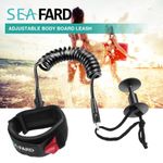5' Coiled   Leash with Double Stainless Steel Swivels and Leash Plug for