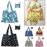 Large Foldable Reusable Ladies Shopping Bag Eco Tote Handbag Fold Away Bag UK