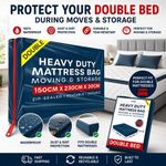 Blue Mattress Storage Bag w/ Zipper Waterproof Heavy Duty Dustproof Cover Moving
