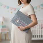 Pregnancy Notes Grey Folder- 'Life in Full Bloom' Personalisation available