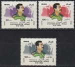 Iraq Iraq 1988 ** Mi.1413/15 Victory Day Soldiers President Hussein Card