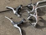 Brake Setup for bike road Flat Bars Stem Calipers Levers All Good Condition