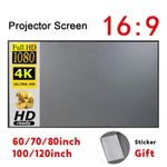 Portable Anti‑Light Projector Screen Curtain 60/70/80/100/120 Inch Home Outdoor