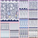 Cafe Net Curtains 16 finest  Design 3 drops - Sold by width - Free Postage - :-)
