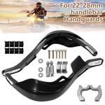 1 Pair 22mm-28mm Motorcycle Handguards Hand Guards Protectors Black Universal