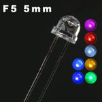 F5 5mm White Straw Hat Superbright Led Light Emitting Diode Lamp 8 Colors