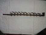 RARE ANTIQUE AFRICAN SONUFO HANDMADE RITUAL PIPE 56cm WOOD SNAKESKIN & BRONZE