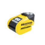 Oxford Quartz XA10 Motorcycle Disc Lock Alarm 10mm Pin Yellow Strong Secure