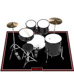 Drumming Drum Rug 4x6ft Drum Mat Non Slip Soundproof Indoor & Outdoor Drum