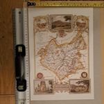 Vintage County Map of Leicestershire by Thomas Moule circa 1830