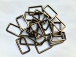 30mm Rectangle Rings Loops Metal Aged Brass Fasteners Rectangular D Ring D38