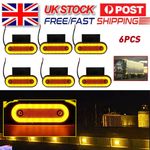 6x Led Lights Side Marker Orange Amber Amber Trailer Truck Lorry Recovery 12/24v
