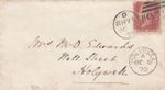 GB QV Penny Red envelope Corner Letters – Rhyl to Holywell, letter enclosed 1870