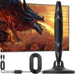 Indoor TV Aerial, 650+ Miles Range TV aerial with Amplifier Signal Booster, Digi