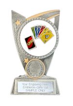 Uno Award (TR6) 125mm Resin Trophy Engraved Free