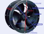 500mm Industrial Duct Fan Cased Axial Commercial Kitchen Canopy Extractor 500S-T