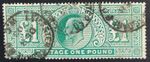 GB KEDVII £1 Green SG266. Good used