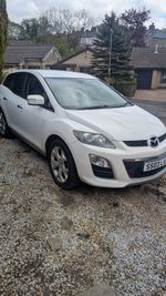 2011 Mazda CX7 In Pearl White, Black Leather Heated Electric Seats, 6 Speed