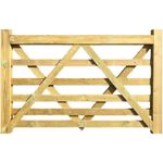 Extra Bottom Bar Diamond Brace Gate, Sawn Pressure Treated Field Gate 0.6m-4.8m