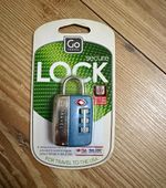 Go Travel TSA Approved Combination Travel Lock, Blue & Silver