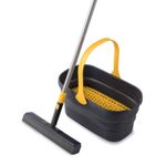 Yocada Sponge Mop and Collapsible Bucket Kit with Wringer Set for Home Cleaning