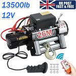 Heavy Duty Electric Winch 12V 13500lb/6123kg Steel Rope Wireless Remote Controls