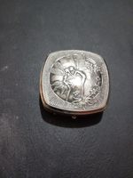 Djer Kiss Compact 1920s. Antique Silver. Fairies. Antique Art Nouveau LOW PRICE 
