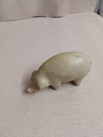 Studio Pottery Pig Figurine Stoneware Speckled Glaze