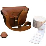 Hunting shooting Leather Cartridge Bag(100,125)Shells Shotgun Clay Bag (S)