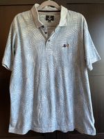 Guinness XL Palm Leaf Polo Shirt - Light Blue Pattern