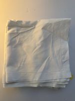 SET of 7 - 21" White 100% LINEN hemstitched napkins EXCELLENT!