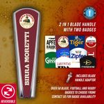 Blade handle branded Birra Moretti + adaptor with ONE extra badge.
