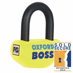 OXFORD OF39 Boss Super Strong Steel Motorcycle Motorbike Disc Lock Yellow 12.7mm