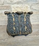 Antique Cast Bronze & Wrought Iron Acanthus Leaf Rococo Book Rest Stand