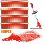 100Pcs Plastic Blade Set Cutter For Cordless Grass Trimmer Strimmer Replacement！