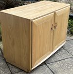 FINE  MODERN  TWO DOOR  ERCOL SIDEBOARD- CLEAN CONDITION,  WE DELIVER