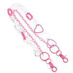 Double Layer Pink Acrylic Chain for Pants Durable Stylish Waist Accessory