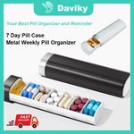 Metal 7 Day Pill Organizer 2 Times a Day – AM PM Weekly Travel Pill Case for you