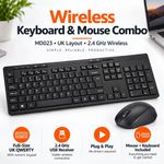 Wireless Keyboard & Mouse Combo MD023 UK Layout 2.4 GHz Black Amazon