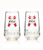 Set of 2 1664 Pint Glasses Kronenbourg . Brand new glasses . 1664 